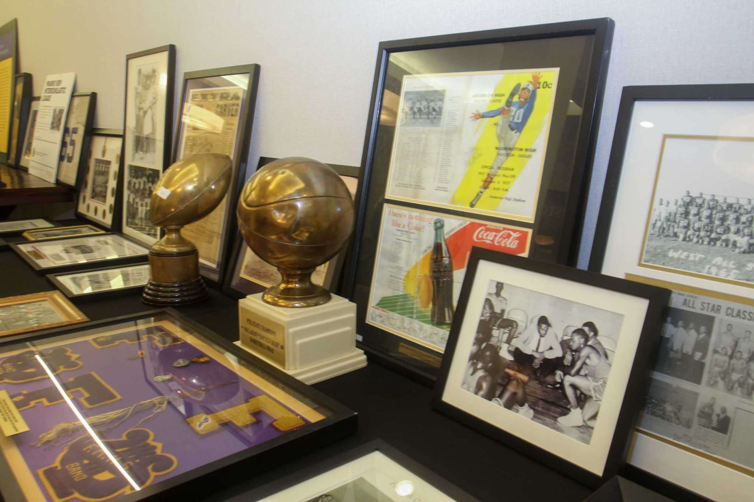 Memorabilia display at the 2021 PVILCA Hall of Fame banquet.